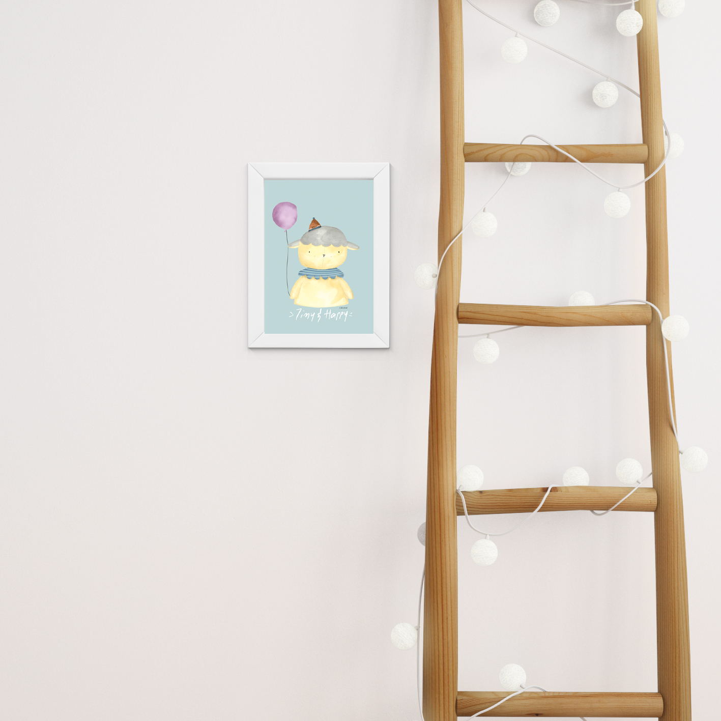Βρεφική διακόσμηση με ζωάκια - Προβατάκι Tiny & Happy - Image 3