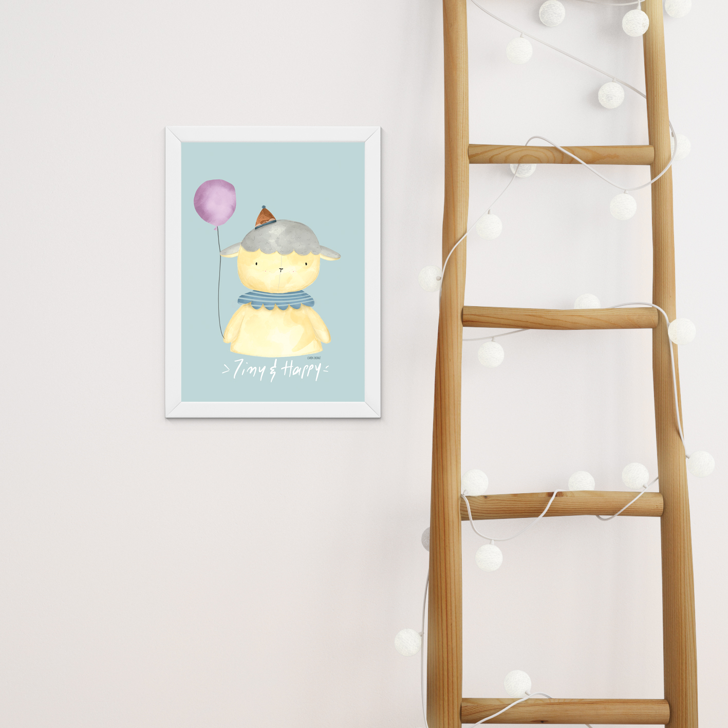 Βρεφική διακόσμηση με ζωάκια - Προβατάκι Tiny & Happy - Image 2