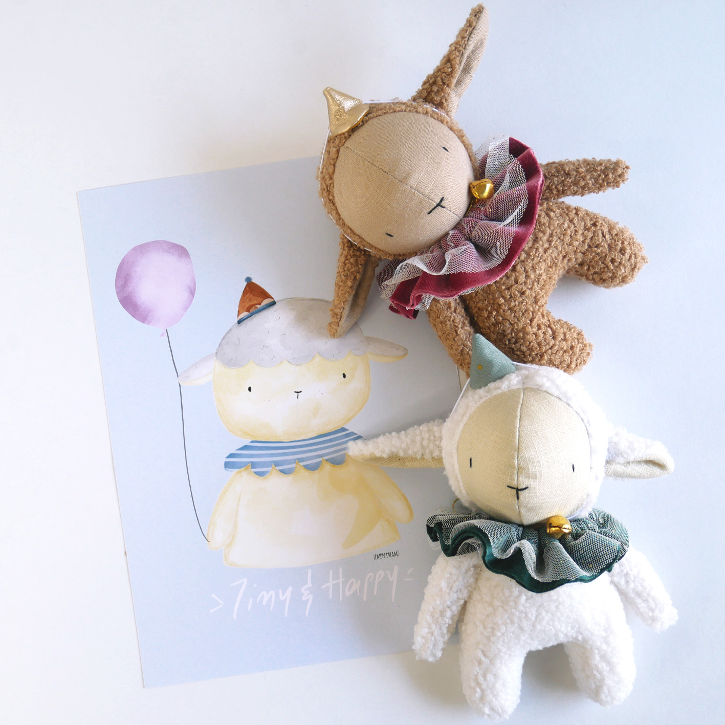 Βρεφική διακόσμηση με ζωάκια - Προβατάκι Tiny & Happy - Image 5